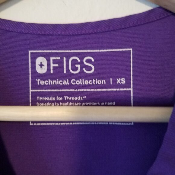 Figs Casma Three Pocket Scrub Top Purple Technical Collection Women's XS FW1100 - Picture 7 of 8